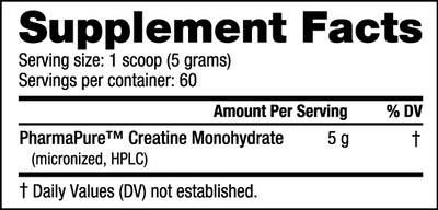 Creatine Monohydrate - 60 Servings (NutraBio)