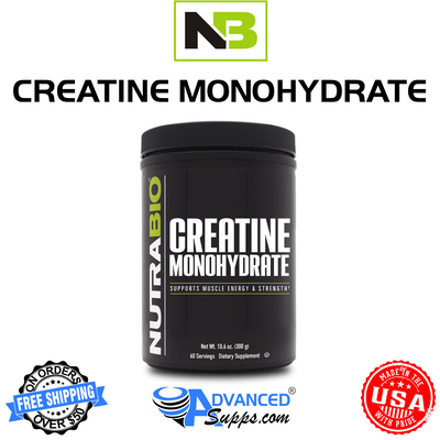 Creatine Monohydrate - 60 Servings (NutraBio)