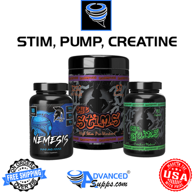 STIM, PUMP, & CREATINE STACK - The Stims, Nemesis, The Gains [JUST $89 with code #1STACK]